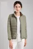 LL Women's Yoga Short Thin White Duck Down Jacket Outfit Solid Color Puffer Coat Sports Winter Outwear 7 Colors S-3XL