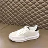 Topquality Luxury Designer Shoes Casual Sneakers Breattable Calfskin With Floral Empelled Rubber Outrole White Silk Sports US38-45 MKJKKK00001