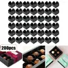 선물 랩 200pcs 초콜릿 상자 포장 스탠드 디저트 검은 종이 안감 재료 트레이 티 파티