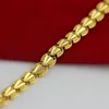 Bracelets à maillons chaîne cœur rempli d'or jaune pour femmes, accessoires 7 pouces