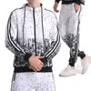Men's Tracksuits European And American New Sweater Sports Leisure Essential Suit Gradient Hooded Jacket G221011
