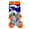 Chaussettes pour hommes 59 Style hommes heureux chaussettes drôles coton Tube équipage chaussette chien voiture lettre Flamingo tigre poulpe pastèque Fruits motif hommes Sokken T221011