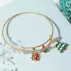 Bangle Trendy Christmas Tree Gift Pendant Bracelet Gold Retractable Adjustable Female Accessories Pulseras Mujer Brazaletes