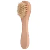 Brosse nettoyante pour le visage pour exfoliation du visage Poils naturels Brosses exfoliantes pour le visage pour brossage à sec avec manche en bois GCB16210