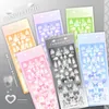 Gift Wrap Korean Candy Color Candle Bowknot Laser Blingbling Sticker DIY Idol Card Scrapbooking Material Deco Kawaii Stationery Stickers