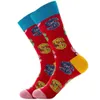 Men's Socks Men Socks Combed Cotton Pattern Star Stripes Geometric Novelty Funny Socks T221011