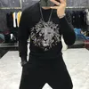 Sweats à capuche pour hommes Marque Sweat à capuche pour hommes Diamond Lion Street Sweat Slim Épaissir Plus Polaire Pull d'hiver