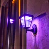 طاقة تعمل بالطاقة الشمسية LED Wall Light Outdoor Tuya Tuya Smart App Control RGB Color for Home Garden Decoration