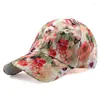 Ball Caps Women Printed Flowers Baseball Hat Colorful Snapback Spring Summer Fashion Outdoor Running Cycling Beach Sunhat