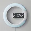 Väggklockor 2022 dekor modern USB 3D LED digital dekorativ lyxklocka nattljus dekoration vardagsrum horloge sovrum