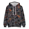 Herren Hoodies Harajuku Halloween Schädel Drucken Tops Herbst Mode Männer Mit Kapuze Sweatshirts Street Hip Hop Pullover