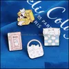 Pins Brooches Enamel Armed Lapel Brooches Pin Funny Cartoon Kitten Cat Animal Badge Ins Cute Brooch Exquisite Accessories 1 79Ks E3 Dhif9