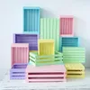 Ferramentas de BakeWares Fornecedor de bolo de casamento de armazenamento de madeira fornecedor de macaroon color display home decoração armação de cenário de cenário adereços