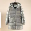 Women's Down Parkas Fashion Parkas Winter Jacket Womens 2021 Ny Glossy Cotton Padded Hooded Coat Casual Female Warm Loper Long Snow Outwear Parkas T221011