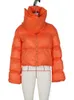 Women's Down Parkas Bubble Coat Solid Color Women Cropped Puffer Jacket High Street Winter Warm Thick Parkas Cotton Padded Short Jacket Outwear T221011