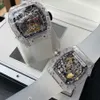 Luxe horloges voor heren mechanisch horloge Rm011 Zwitsers automatisch uurwerk Saffierspiegel rubberen band Zwitsers merkontwerper sporthorloge