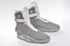 2023 Lacets automatiques Air Mag Sneakers Marty Mcfly's air mags Led Chaussures de plein air Homme Retour vers le futur Glow In The Dark Grey Mcflys Mags With