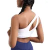 Bustiers korsetten sport beha net Red Women's enkele schouder asymmetrische yoga -vest fitness ondergoed Running