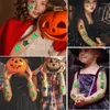 Confezione regalo 2022 Adesivi per tatuaggi luminosi di Halloween Verde fluorescente Faccia di cartone animato per bambini Glowing Impermeabile Duraturo