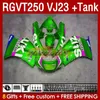 Tank Fairings-kit voor Suzuki RGVT250 RGV-250CC SAPC 1997-1998 BODYS 161NO.150 RGV-250 RGV250 VJ23 RGVT-250 1997 1998 1998 RGVT RGV 250CC 250 CC 97 98 ABS Fairing Green Pearl