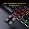 لوحة مفاتيح Mouse Mouse RGB Gamer Gamer ومع الإضاءة الخلفية USB 104 Keycaps Wired Orgonomic Russian لجهاز الكمبيوتر المحمول للكمبيوتر الشخصي 221012