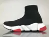 Skarpetarne buty Speed ​​Trainer1.0 Sports Sneakers Boots Designer Paris Oryginalny swobodny poślizg czarny biały czerwony zielony trener mężczyzn Kobiety spacery Eur Air Jordon