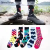 Men's Socks New Men Art Harajuku Jacquard Crew Street Abstract Geometry Cock Leaves Arrow Ripple Hip Hop Business Happy Socks Dropship T221011