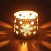 Christmas Decorations QIFU Lron Hollow Candle Holder Merry Decor For Home 2022 Navidad Ornaments Xmas Gifts Year Neol