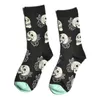 Meias masculinas tripulação adulta meias de algodão morte bebendo crânio crânios esqueleto osso innch oficial design original 2021 rua moda sox t221011