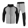 Herrspår Nya våren och hösten Men's Sports Fitness Casual Jacket Pants Sportwear Jogging MXL G221011