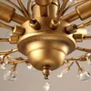 Lustres Lustre En Cristal De Style Industriel Pour Salon Hall Rustique Fer Pendentif Lampe Chambre Cuisine Cottage Bougie Suspension Lumière