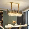 Люстры светодиодные золотые хрустальные лампы освещение гостиной интерьер