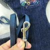 Dog Collars Denim Blue Pet Harness Vest With Leash Set Stock On Sale Cat Medium Animal Autumn Winter Outdoor Walking Products