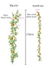 Dekorativa blommor 170 cm solrosor rotting konstgjord gul vinrankor vägg dörr hängande krans för hem trädgård bröllop båge festkläder dekor