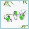 Pins Brooches Customized Tea Bag Metal Enamel Lapel Pins For Women Men Green Bk Badge Vintage Funny Jewelry Accessories Hard Brooch Dh2Qy