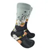 Chaussettes masculines horreur du crâne d'automne personnage de film d'hiver folle nouveau drôle de mode hip hop skateboard tricot tricot de sport