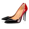 red bottoms high heels أشار تو الكعوب الأحمر القيعان مصمم أزياء فاخرة للنساء احذية جولة مضخات الكعوب العالية السيدات فستان الزفاف احذية