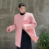 Vestes pour hommes SYUHGFA vêtements pour hommes 2022 automne haute qualité veste sans col manteau ample coréen Streetwear simple boutonnage