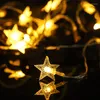 Строки звезды в форме сказочной легкой струны теплые светодиодные подвесные подвесные висящие гирлянды для домашней вечеринки длиной 3M GRSA889