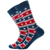 Men's Socks Men Socks Combed Cotton Pattern Star Stripes Geometric Novelty Funny Socks T221011