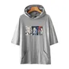 T-shirts pour hommes Bungo chiens errants mode à capuche unisexe été à manches courtes T-shirts Anime décontracté Streetwear vêtements