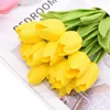 Dekorativa blommor 10st Tulpan Artificial Flower Real Feel Plastic Bouquet For Party Home Wedding Decoration Wall Fake Fake Fake