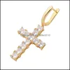 Knot Luxury Designer Jewelry Women Knut￶rh￤ngen Hip Hop Jewlery Men Earings Iced Out Diamond Cross Hoop 60 T2 Drop Delivery 2022 DHW2F