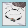 Braccialetti con ciondoli 12 pezzi/set moda smalto Fatima braccialetti regolabili a mano donna uomo malocchio perline di cristallo braccialetto dell'amicizia Char Dhynu