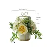 Dekoratif çiçekler Avrupa tarzı saksı seti vazo masa ayarı dekorasyon kapalı yapay ev odası saksı düğün dekor