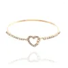 Bracelet à la mode amour-coeur Bracelets pour femmes cristal creux coeur Bracelet réglable strass BraceletsBangles cadeaux de noël