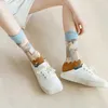 Meias masculinas Meias femininas Literário Retro French Socks Autumn e Winter Cotton High-top Casal no meio do tubo T221011