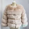 S-3XL Mink Coats Women 2022 Invierno Top Fashion Fur Pink Fur Coat Elegante espeso tibia