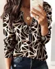 2023 New Women T Shirts Plus Size 3xl Designer Clothes Fashionable Shirts Blouse Printing Zipper Long Sleeve New Casual Ladies Quality Top 262