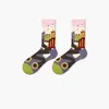 Chaussettes pour hommes tendance européenne et américaine rue créative abstraite style rétro couple chaussettes en coton T221011